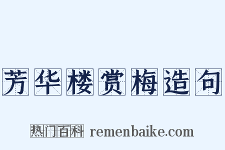 芳华楼赏梅造句是什么意思的图片